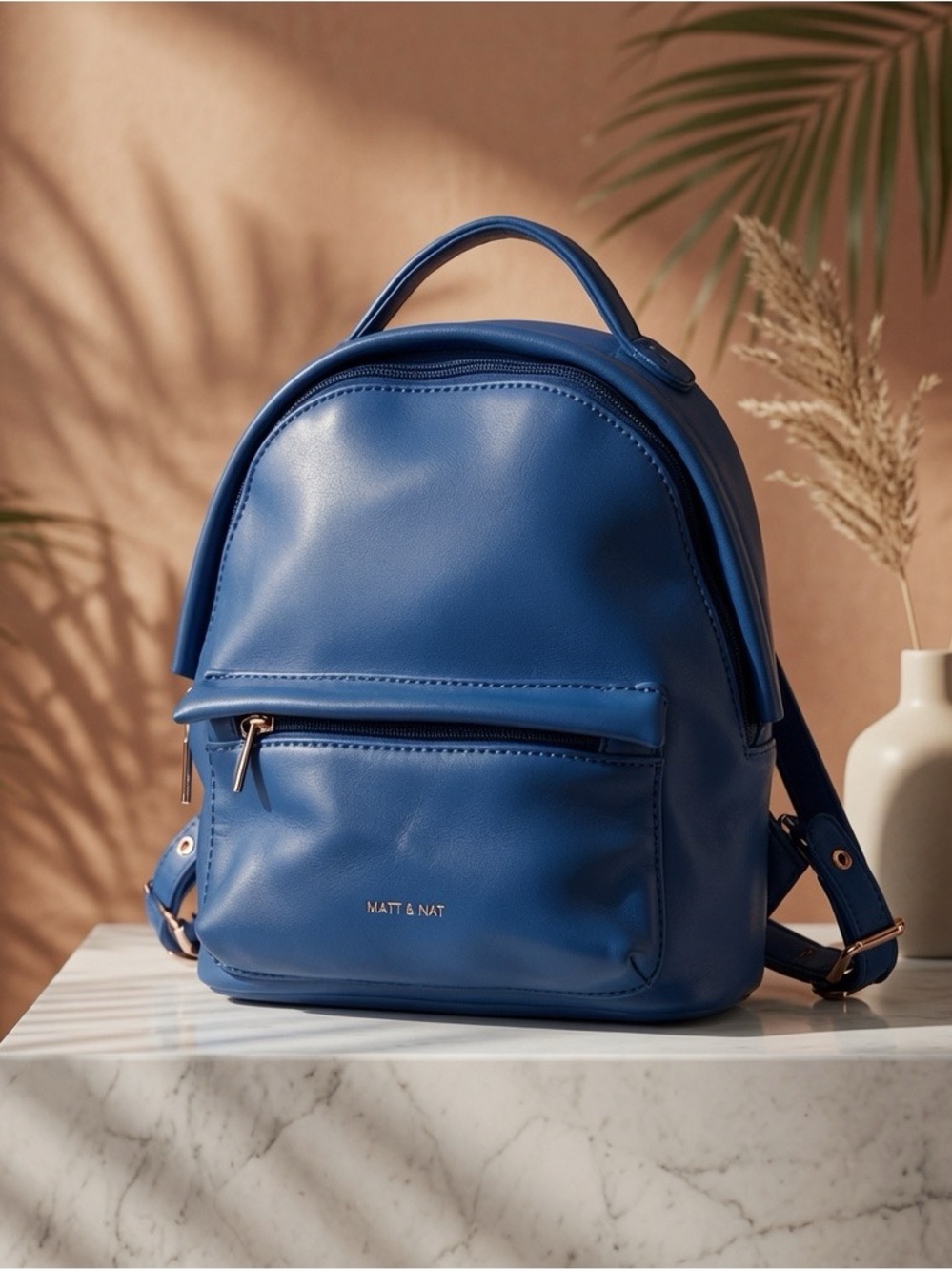 Matt & Nat Munich Mini Backpack, Loom Collection, Mystic (Blue)